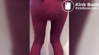 Massive shit in red pants