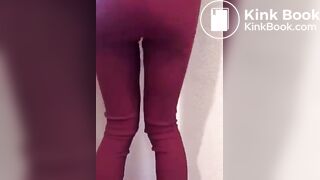 Massive shit in red pants