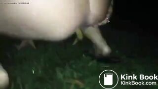 Girl learns to shit outdoors for the first time