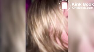 Teen toilet slave licks scat in public porta