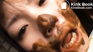 Cute girl eating shit sandwich