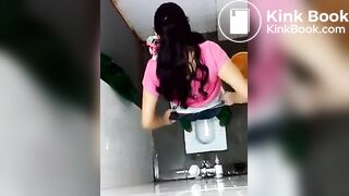 Indian beautiful girl hidden pooping