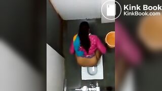 Indian beautiful girl hidden pooping