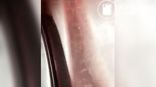 Licking old shit from Port poty