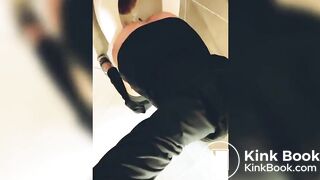 espresso diarrhea at work - sexy brunette