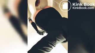 espresso diarrhea at work - sexy brunette