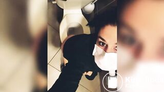 espresso diarrhea at work - sexy brunette