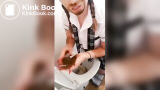 british schoolgirl poops and plays