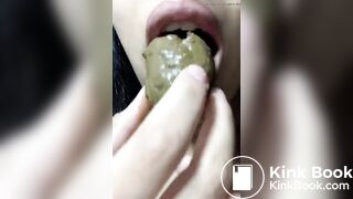 Girl sucking scat