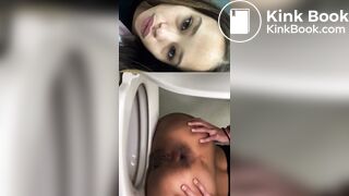 Ebony scat toilet - video 2