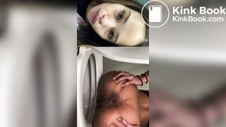 Ebony scat toilet - video 2