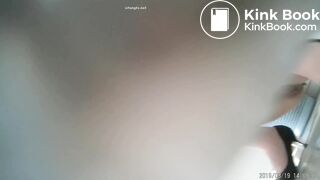 girl poop in public restroom