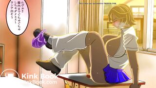 Girl's anal licking and pooping animation