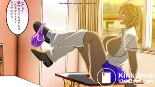 Girl's anal licking and pooping animation