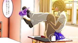 Girl's anal licking and pooping animation