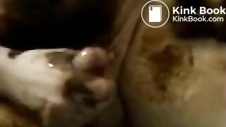 100% Grade A German Blonde Shit in his Mouth!