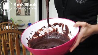 Shitting in brownie batter