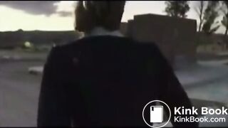 Sexy hot woman has diarrhea in the toilet to autogrill