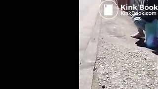 Girl Diarrhea on the street