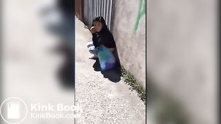 Girl Diarrhea on the street