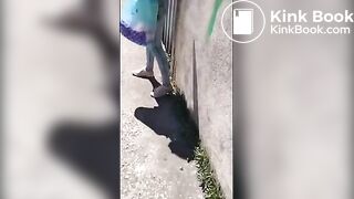 Girl Diarrhea on the street