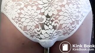 Sheer White Panty Poop