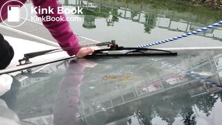 Using a slut to clean the bird poop