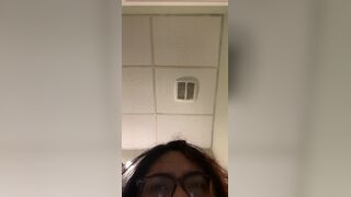 Hispanic girl loose & plops