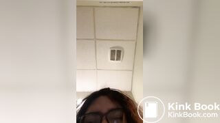 Hispanic girl loose & plops