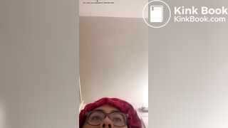 Hispanic girl loose & plops