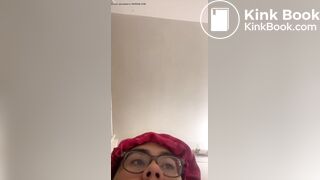 Hispanic girl loose & plops