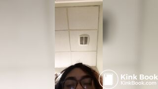 Hispanic girl loose & plops