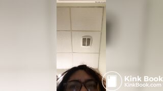 Hispanic girl loose & plops