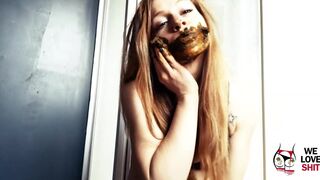 PantyPoop and stuff mouth full of shit