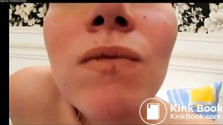 She swallows - video 2