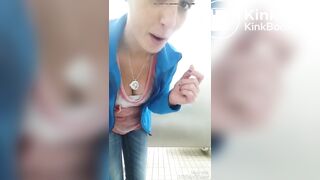 Brunette with buttplug shit