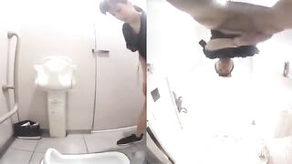 Japanese girl runs to the toilet to shit