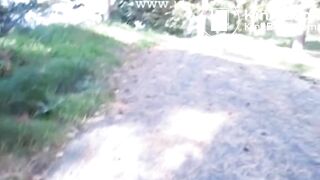 girl decides to shit outdoors in a park