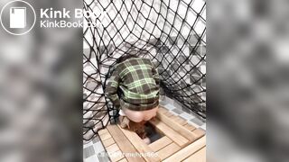 Beautiful Chinese Mistress shitting in slave mouth