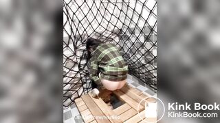 Beautiful Chinese Mistress shitting in slave mouth