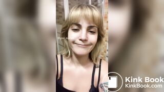 Girl pees and poops multiple times without wiping