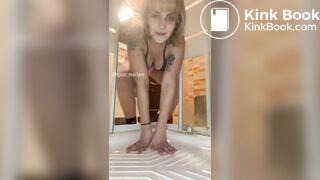 Girl pees and poops multiple times without wiping