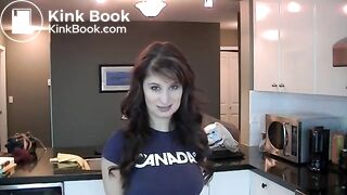 Canadian Ariel shtting in kitchin