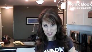 Canadian Ariel shtting in kitchin