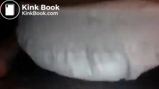 girl shitting in diaper and touches her shit