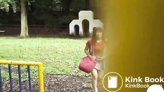 Grown woman defecating & urinate at playground [DNO*10]