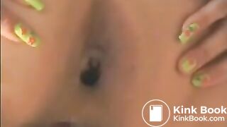 Japanese girls shit on a human toilet in the sand