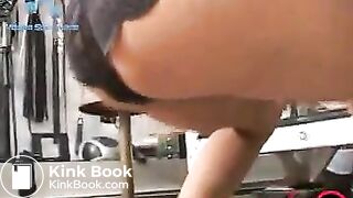 Ebony Mistress shits in slaves mouth
