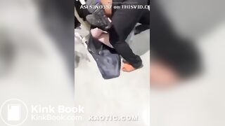 thin woman shits herself during mall fight