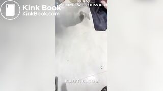 thin woman shits herself during mall fight